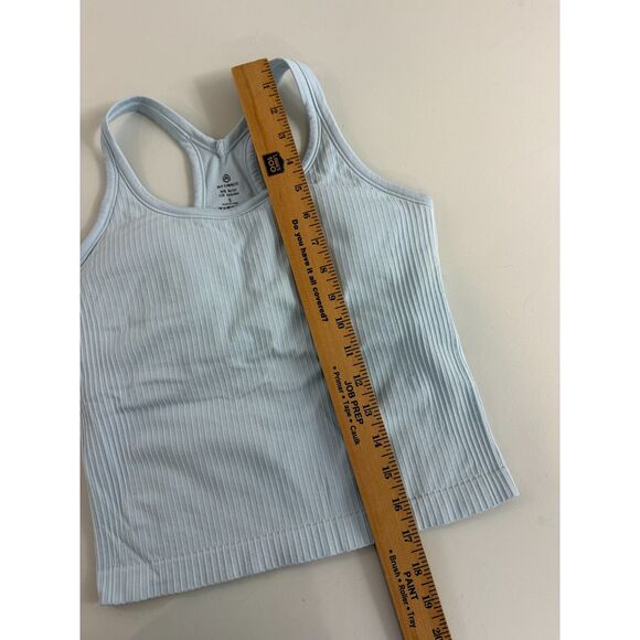 Attraco Light Blue Racerback Tank Top Built In Bra Activewear Women's S Small - Picture 7 of 8